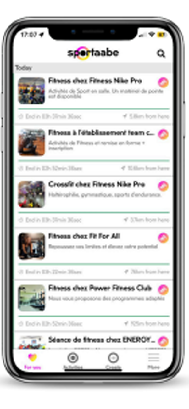 capture d'écran application